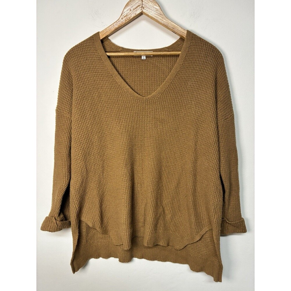 Madewell Waffle Knit Sweater Women’s Small Brown Earthy Minimalist
